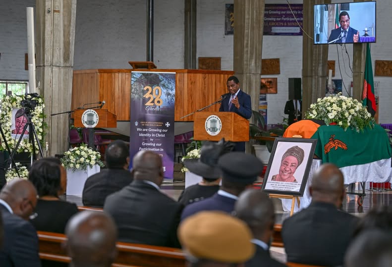 President Hichilema Pays Tribute to Dr. Mutumba Mainga Bull he cathedral